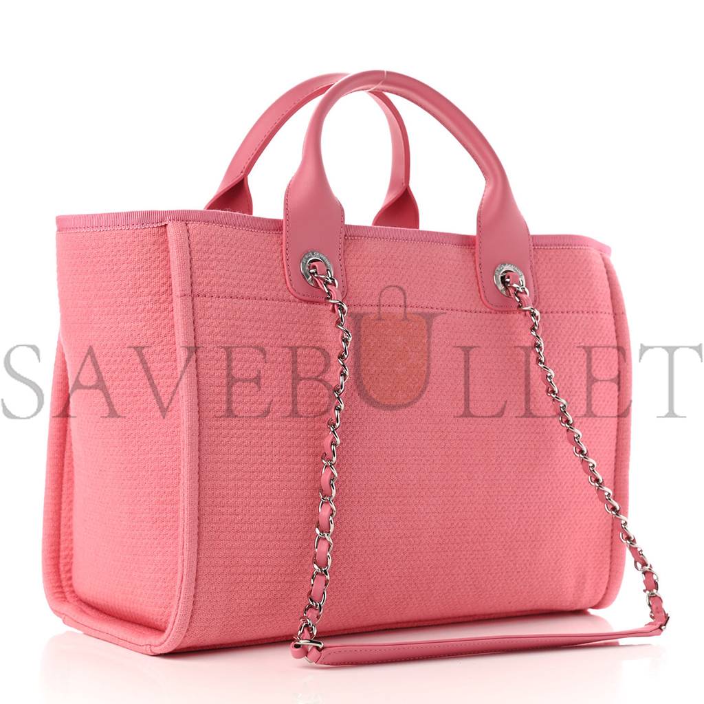Ch*el mixed fibers small deauville tote pink (32*25*15cm)