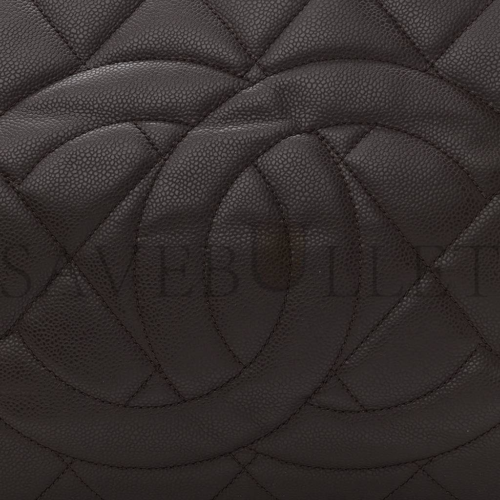 Ch*el caviar quilted xl timeless cc soft tote dark brown (33*20*13cm)