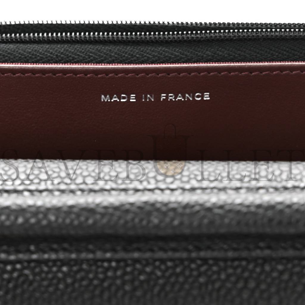 Ch*el caviar quilted large coco handle flap black silver hardware (20*13*4cm)