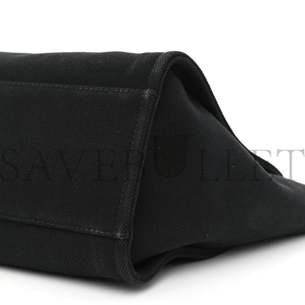 Ch*el canvas pearl medium deauville tote black (38*29*18cm)