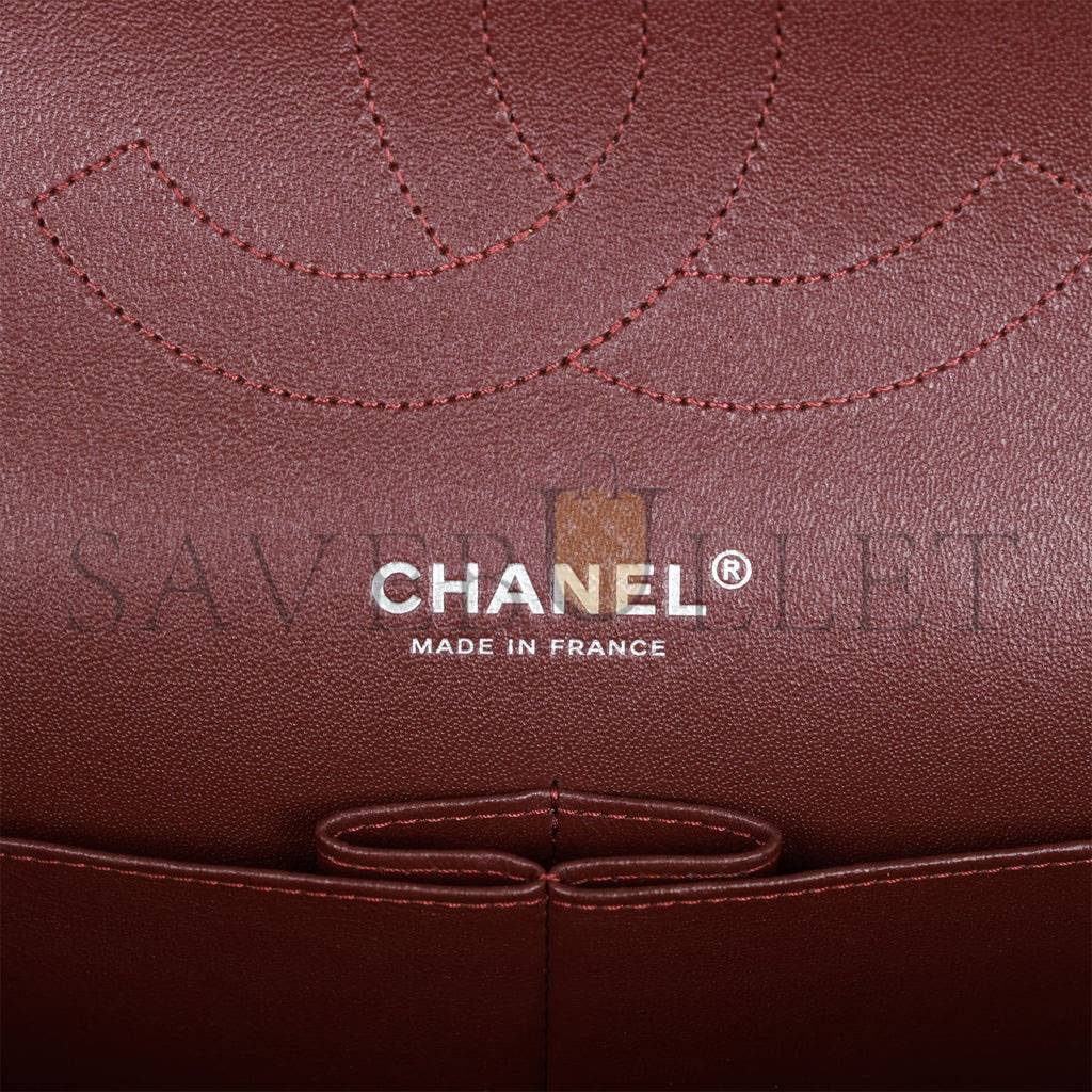 Ch*el jumbo classic double flap bag black caviar silver hardware (30*20*9cm)