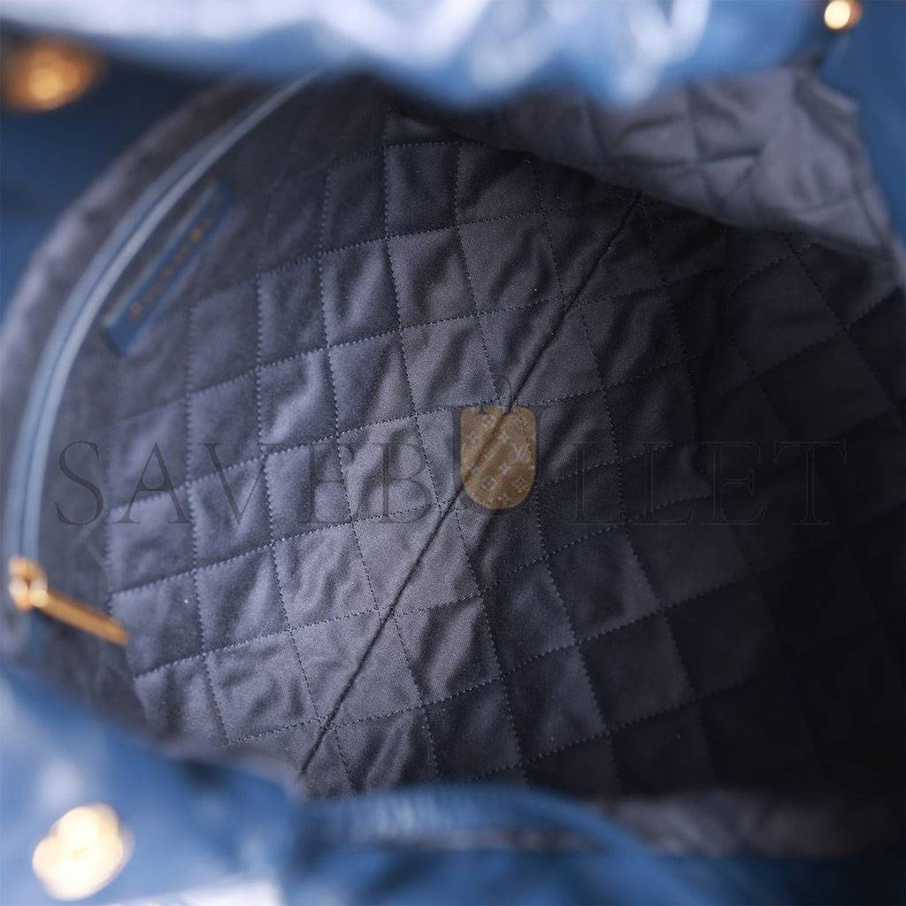 Ch*el large 22 bag navy lambskin antique gold hardware (46*45*10cm)