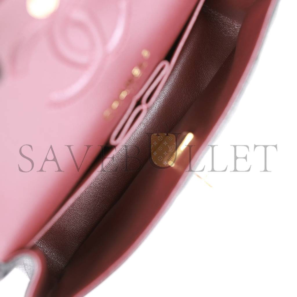 Ch*el small classic double flap black caviar gold hardware (23*13*6cm)