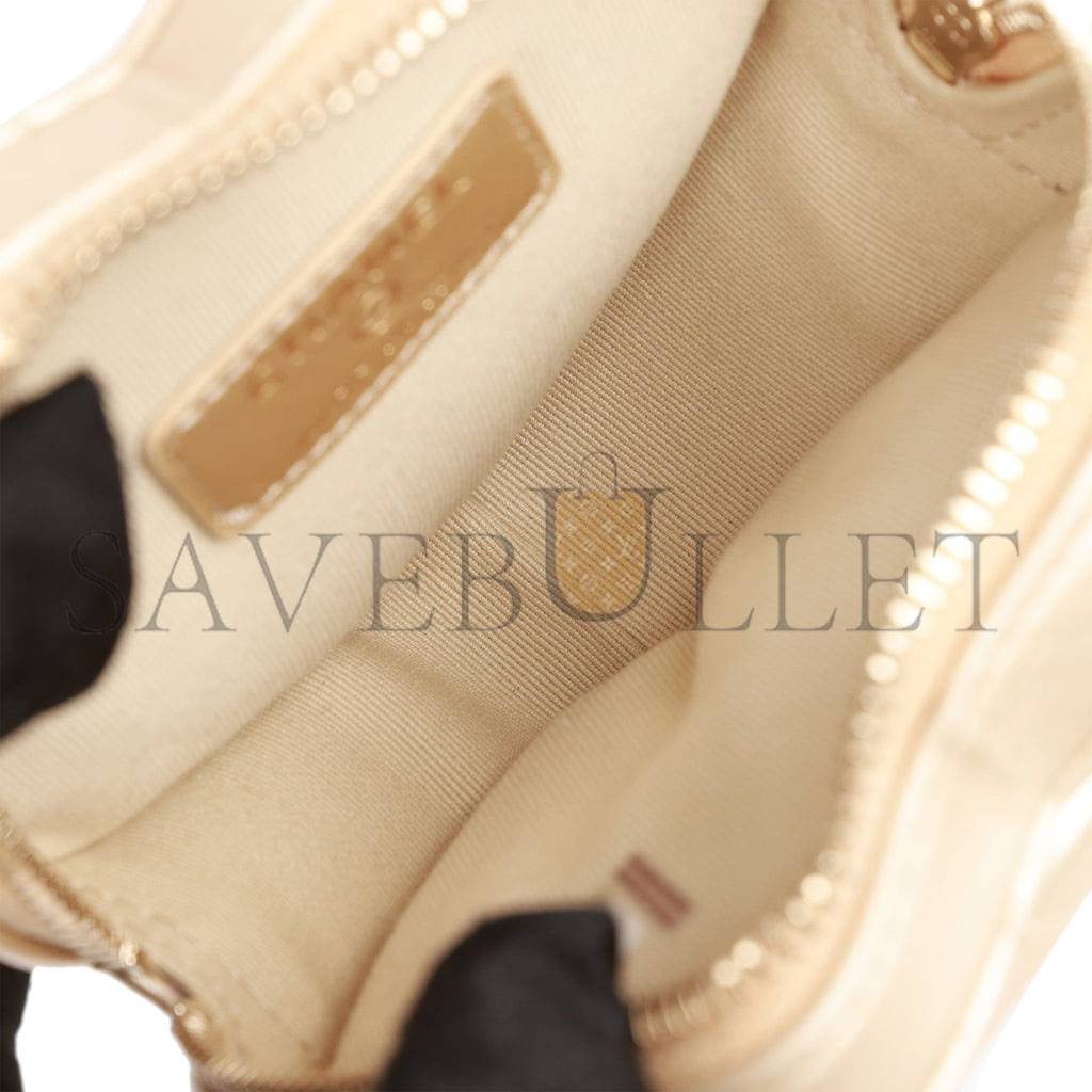 Ch*el cc in love heart belt bag gold lambskin light gold hardware (11*10*4cm)