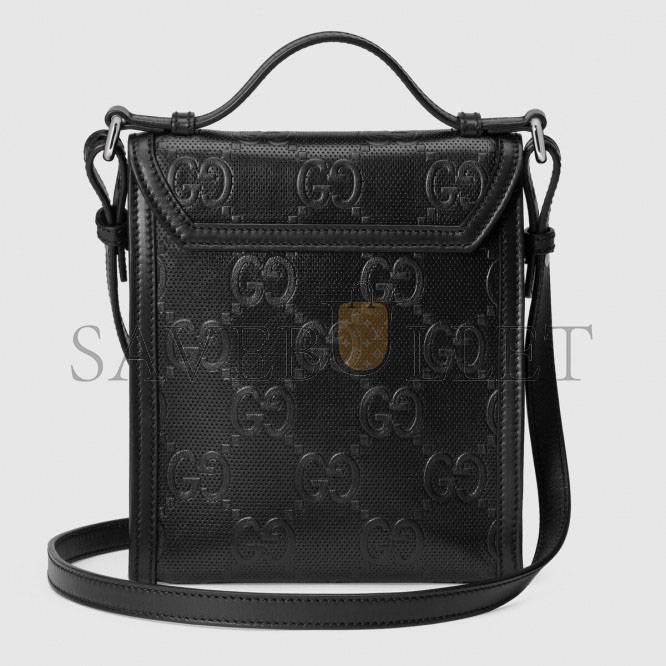 G*u*i gg embossed messenger bag 625782 (20.5*18*4cm)