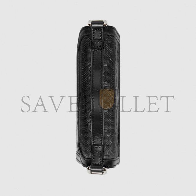 G*u*i gg embossed messenger bag 625782 (20.5*18*4cm)