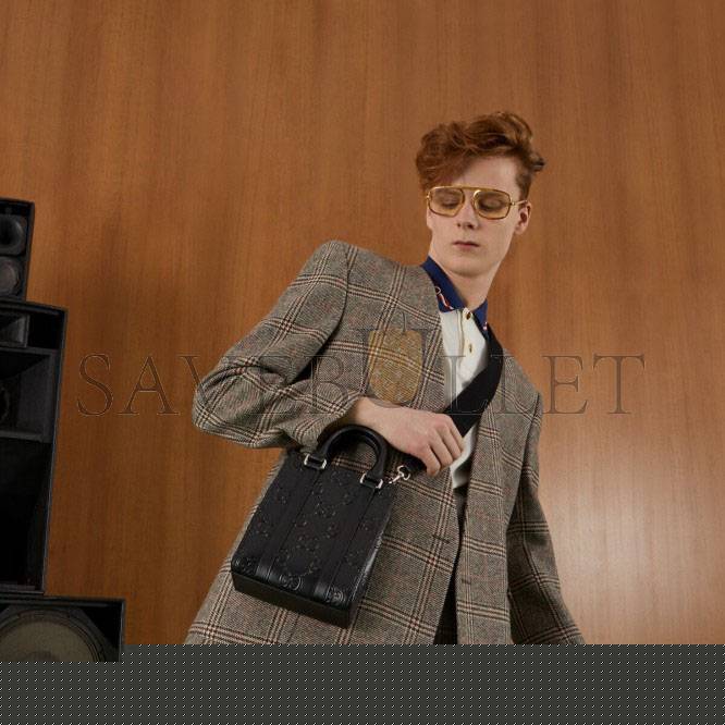 G*u*i gg embossed mini tote bag 696010 (20*16*7cm)