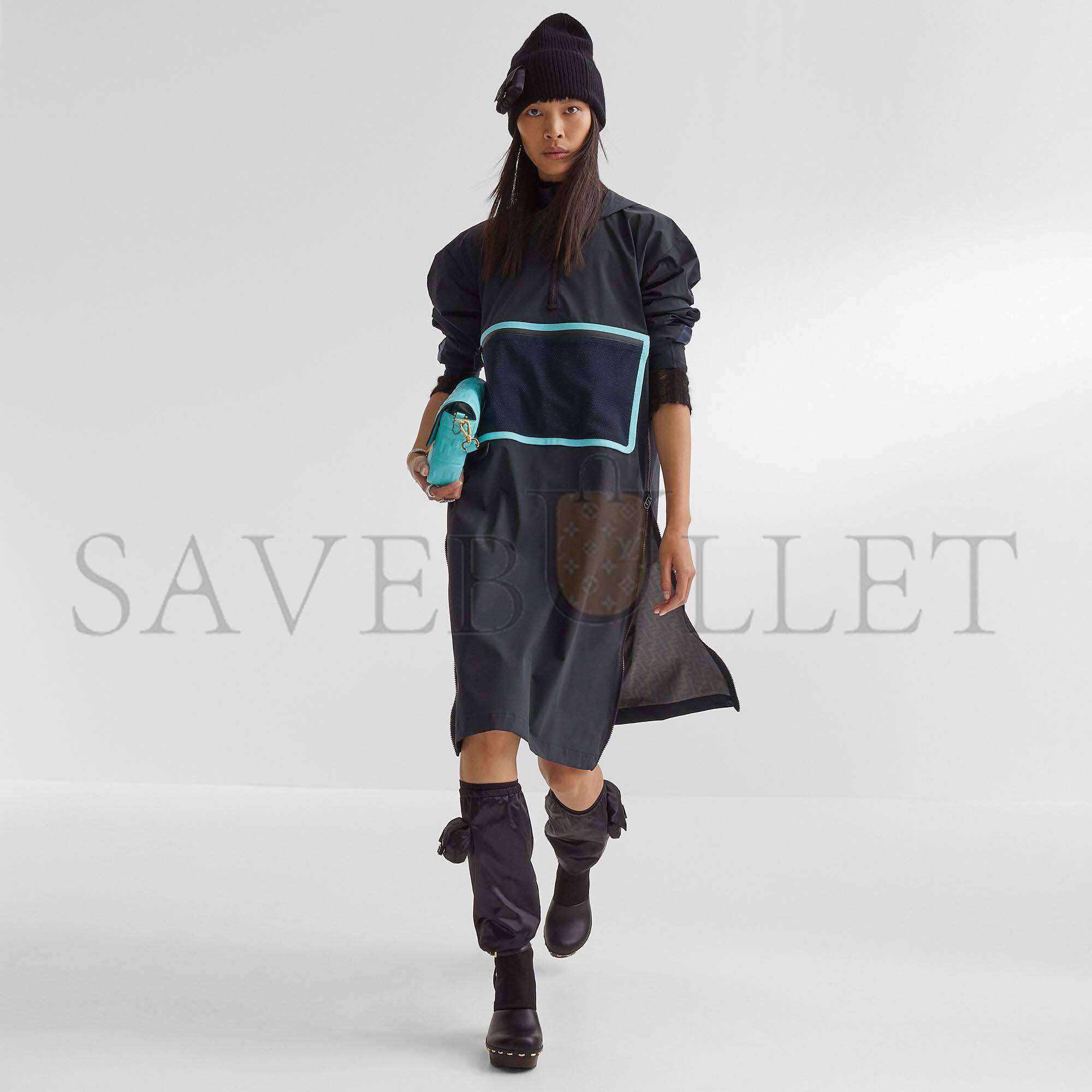 F**di baguette - turquoise nappa leather bag 8br600a72vf1jty (27*15*6cm)