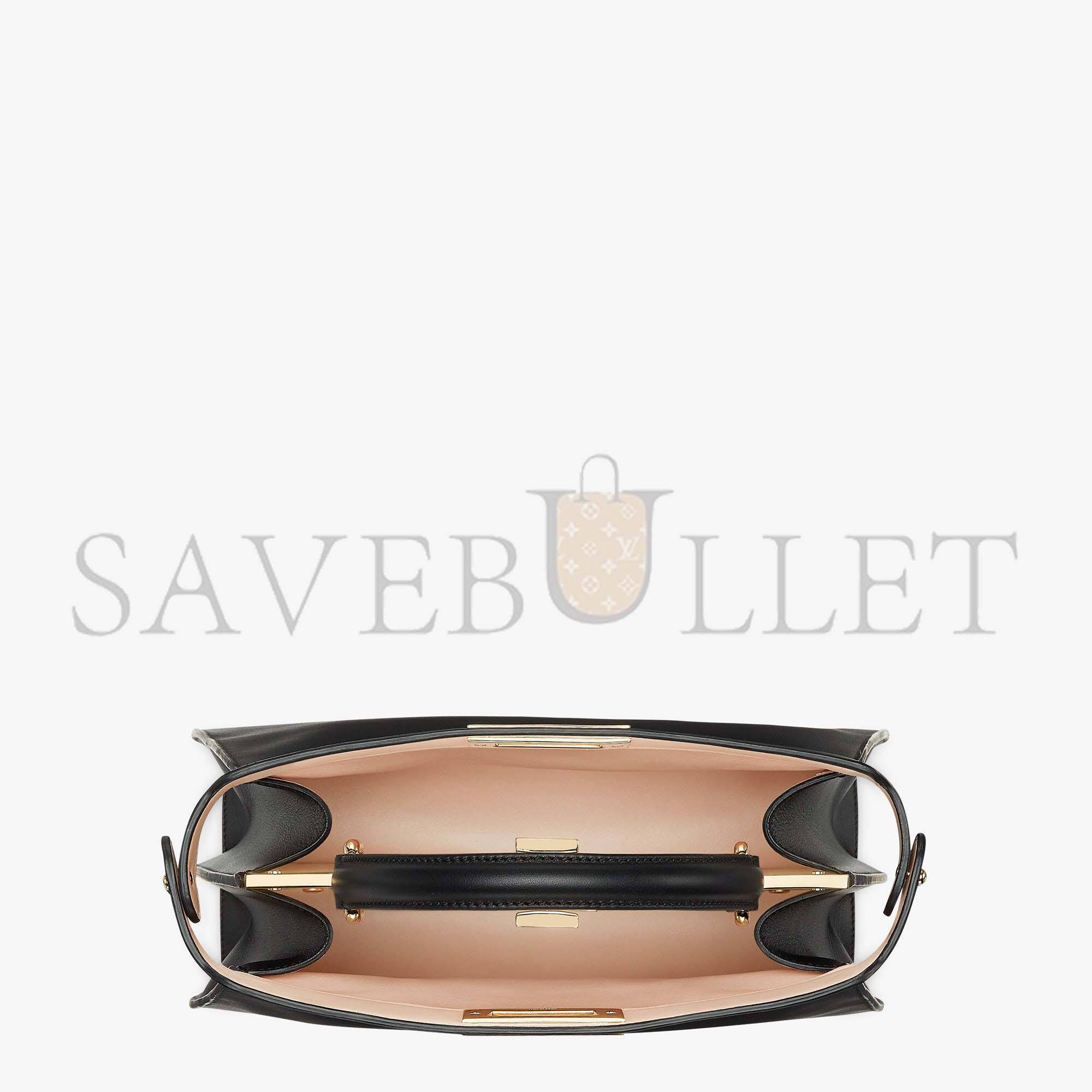 F**di peekaboo iseeu medium - rose black leather bag 8bn321a6v3f1cjz (33.5*25.5*13cm)