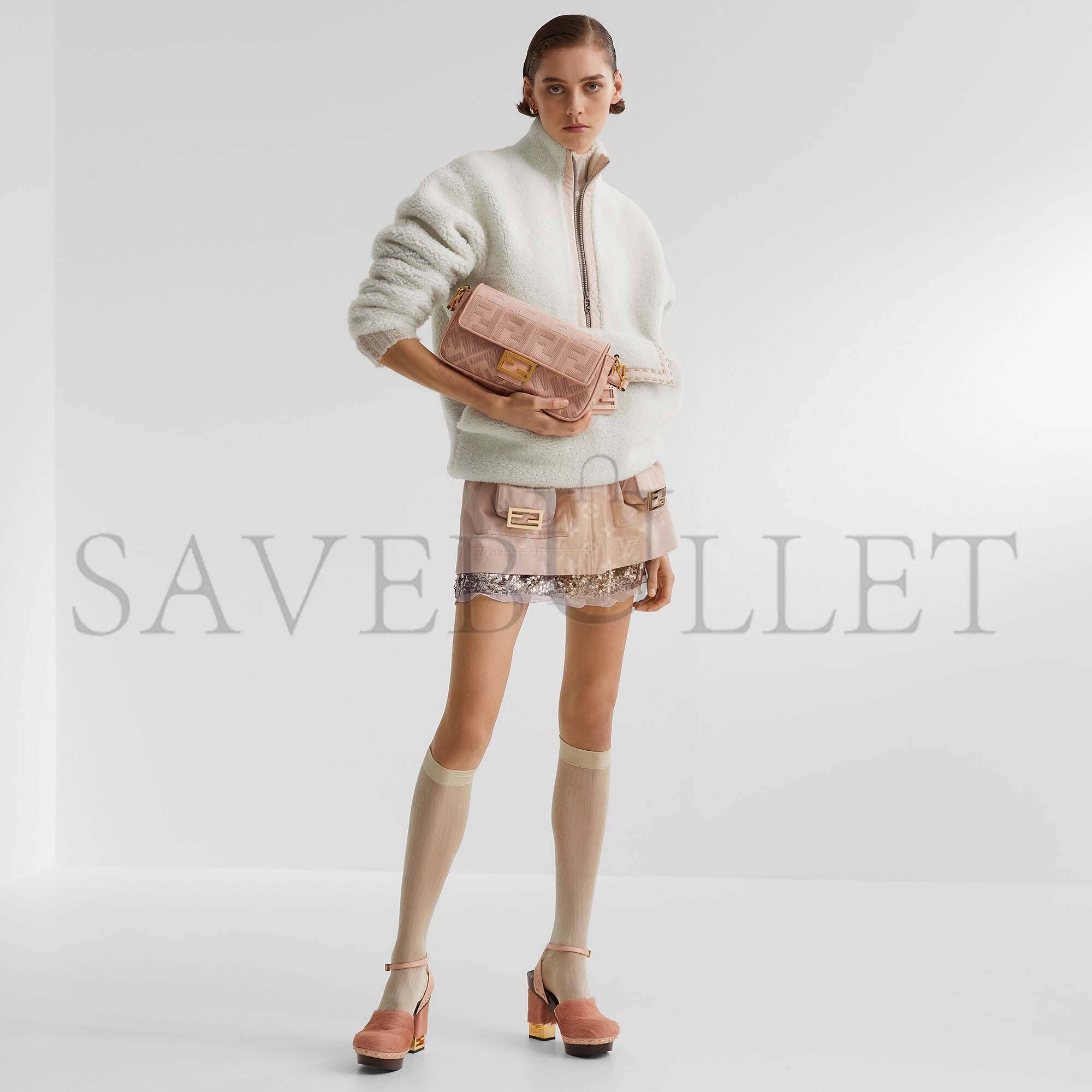 F**di baguette - pink ff canvas bag 8br600amcdf1j4a (27*15*6cm)