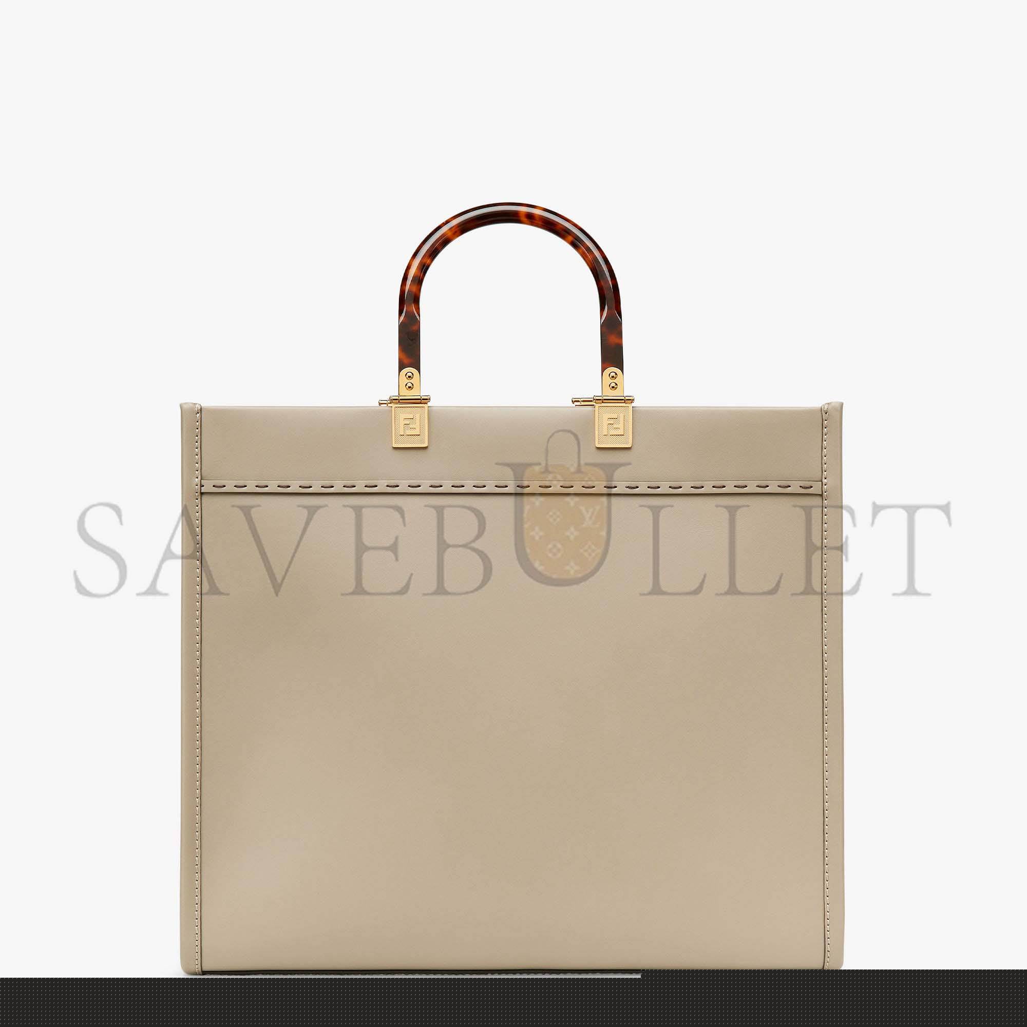 F**di sunshine medium - dove gray leather shopper 8bh386abvlf0e65 (35*31*17cm)