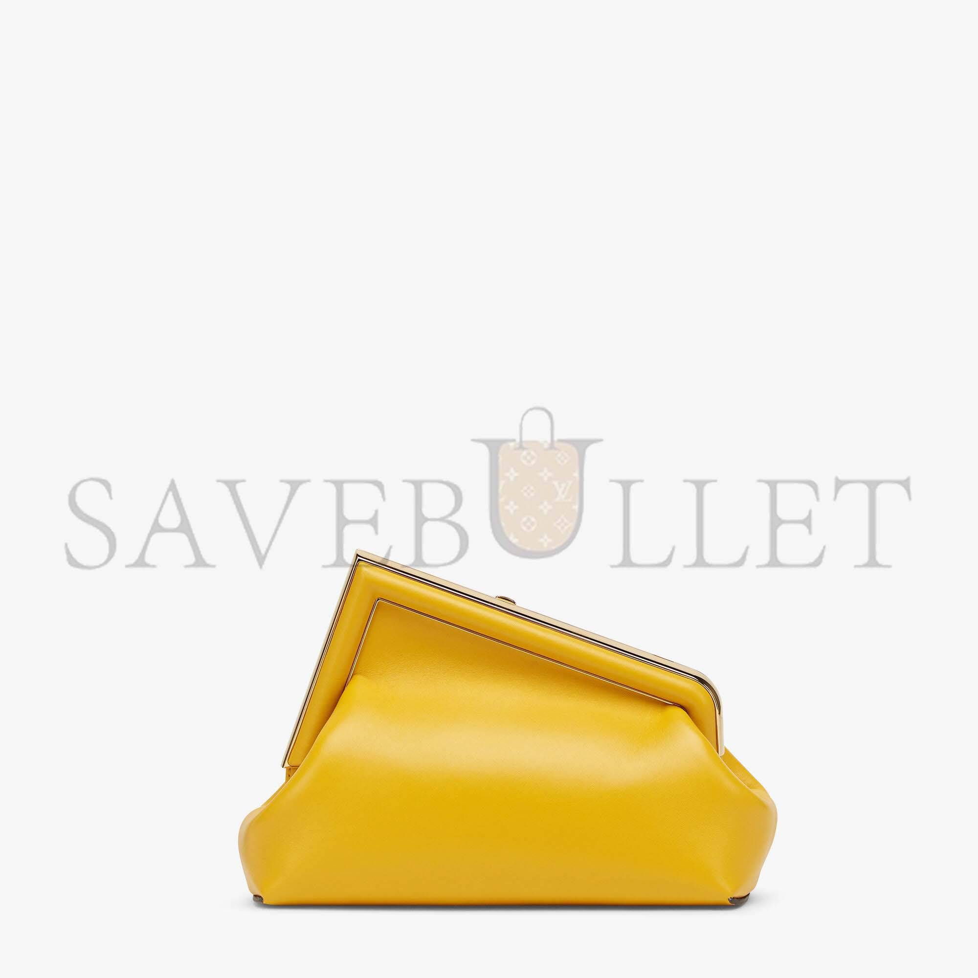 F**di first small - yellow leather bag 8bp129abvef192e (26*18*9.5cm)