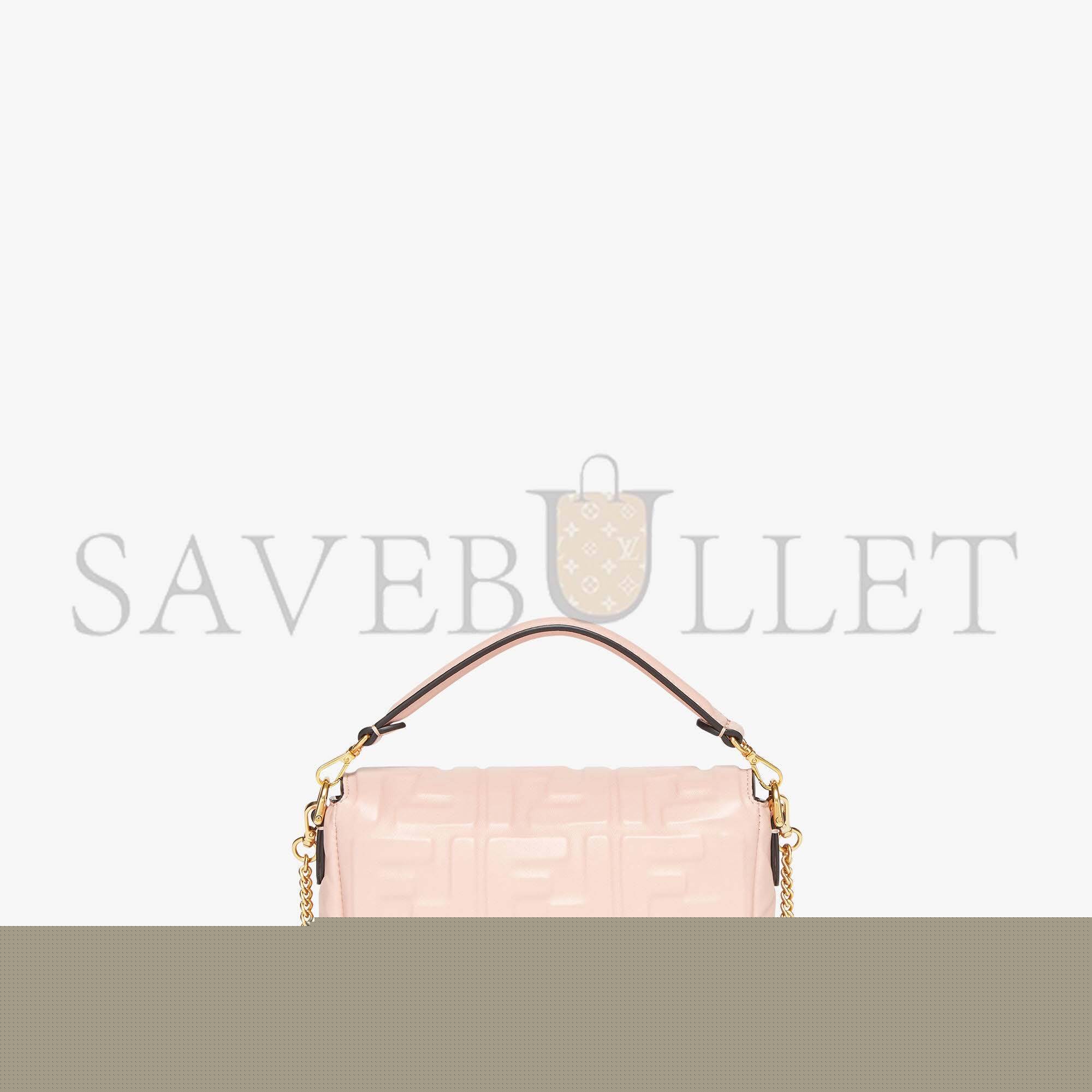 F**di baguette mini - pink nappa leather bag 8bs017a72vf1jcj (19*11.5*4cm)