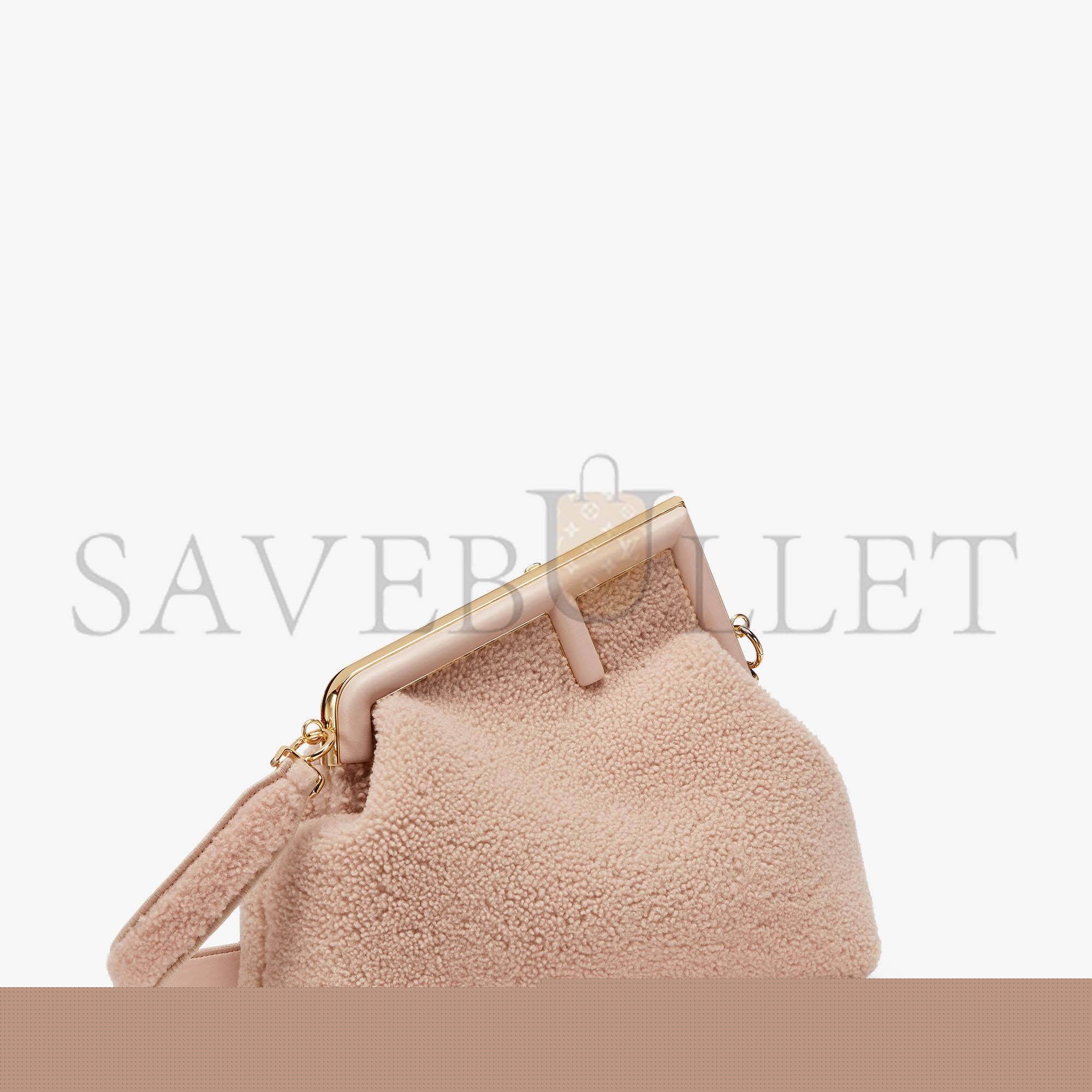 F**di first medium - pink sheepskin bag 8bp127ahnaf0h43 (32.5*23.5*15cm)
