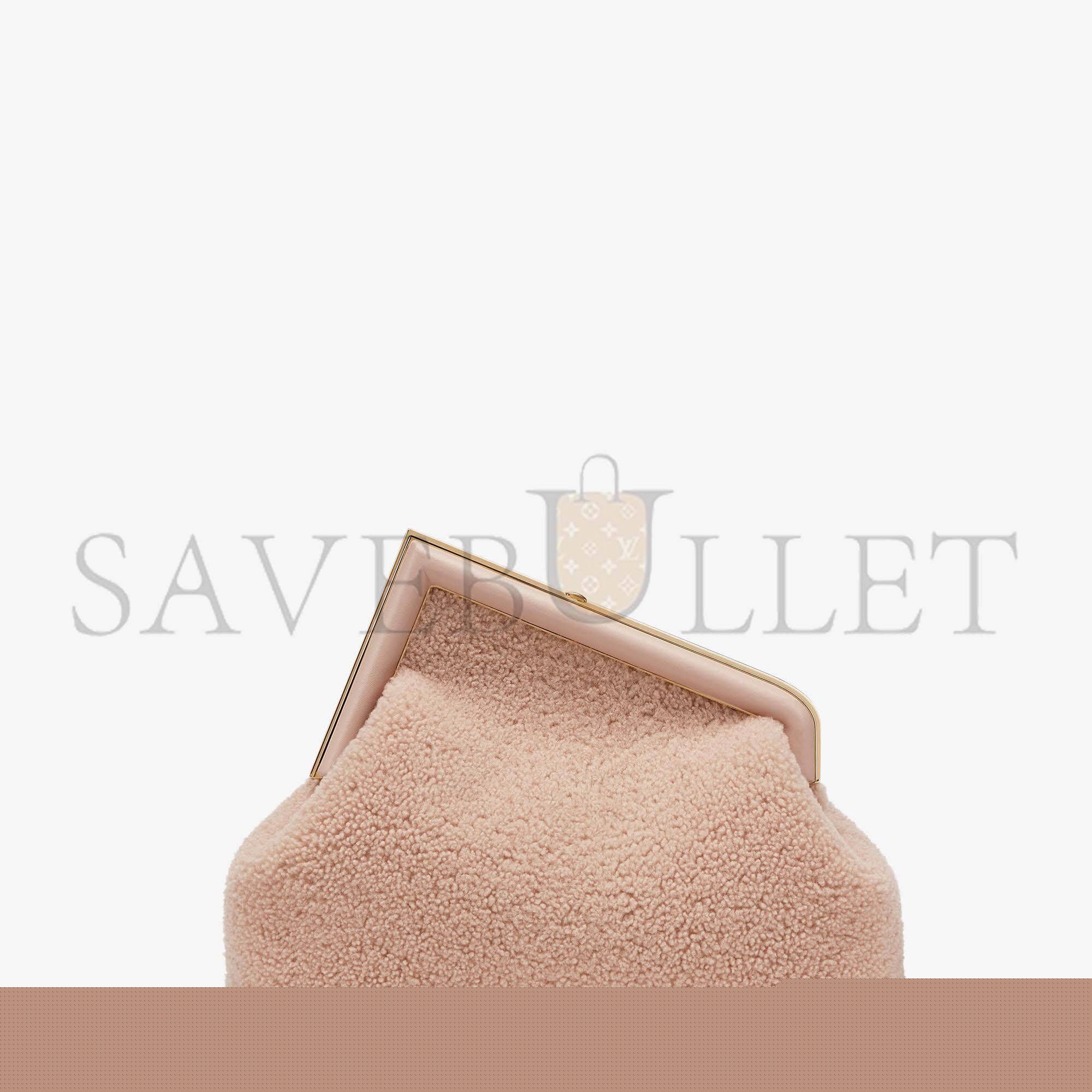 F**di first medium - pink sheepskin bag 8bp127ahnaf0h43 (32.5*23.5*15cm)