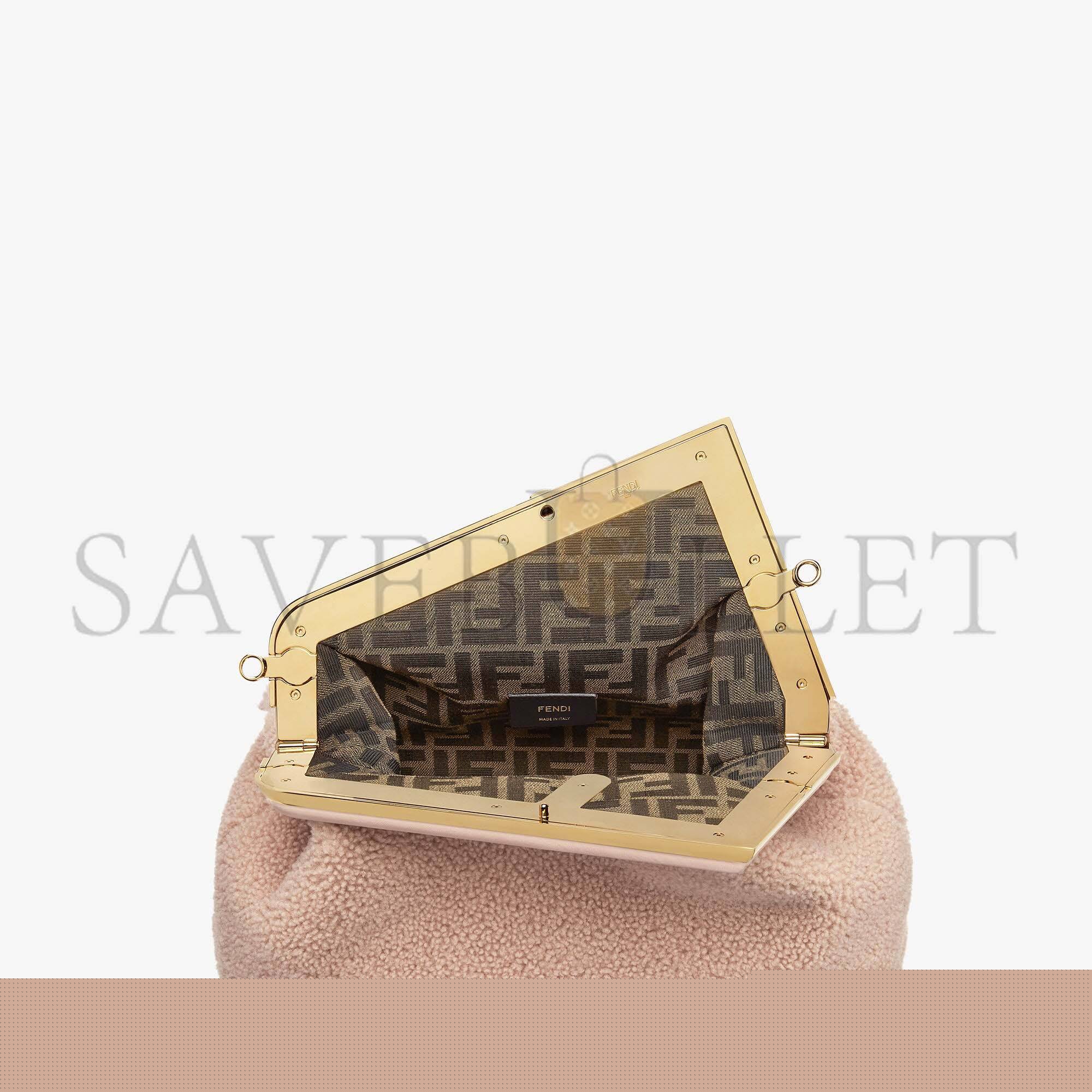 F**di first medium - pink sheepskin bag 8bp127ahnaf0h43 (32.5*23.5*15cm)