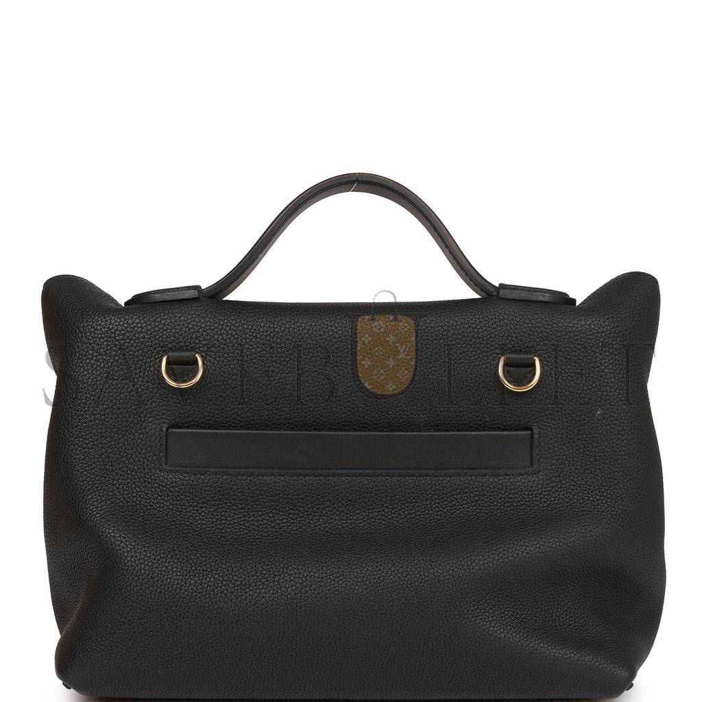 H**mes 2424 bag 29 black togo and swift gold hardware (29*24*15cm)
