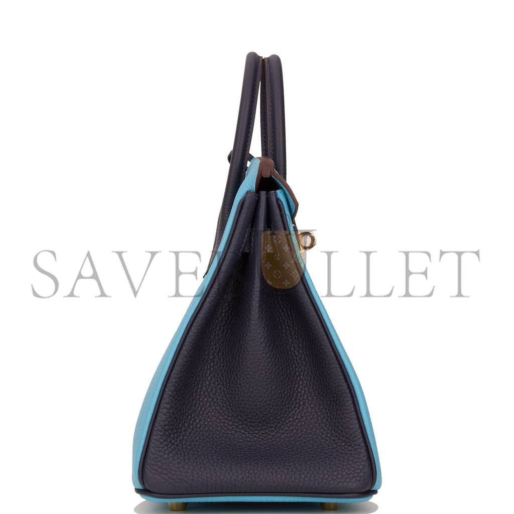 H**mes special order (hss) birkin 25 bleu du nord and bleu nuit togo permabrass hardware handmade (25cm)