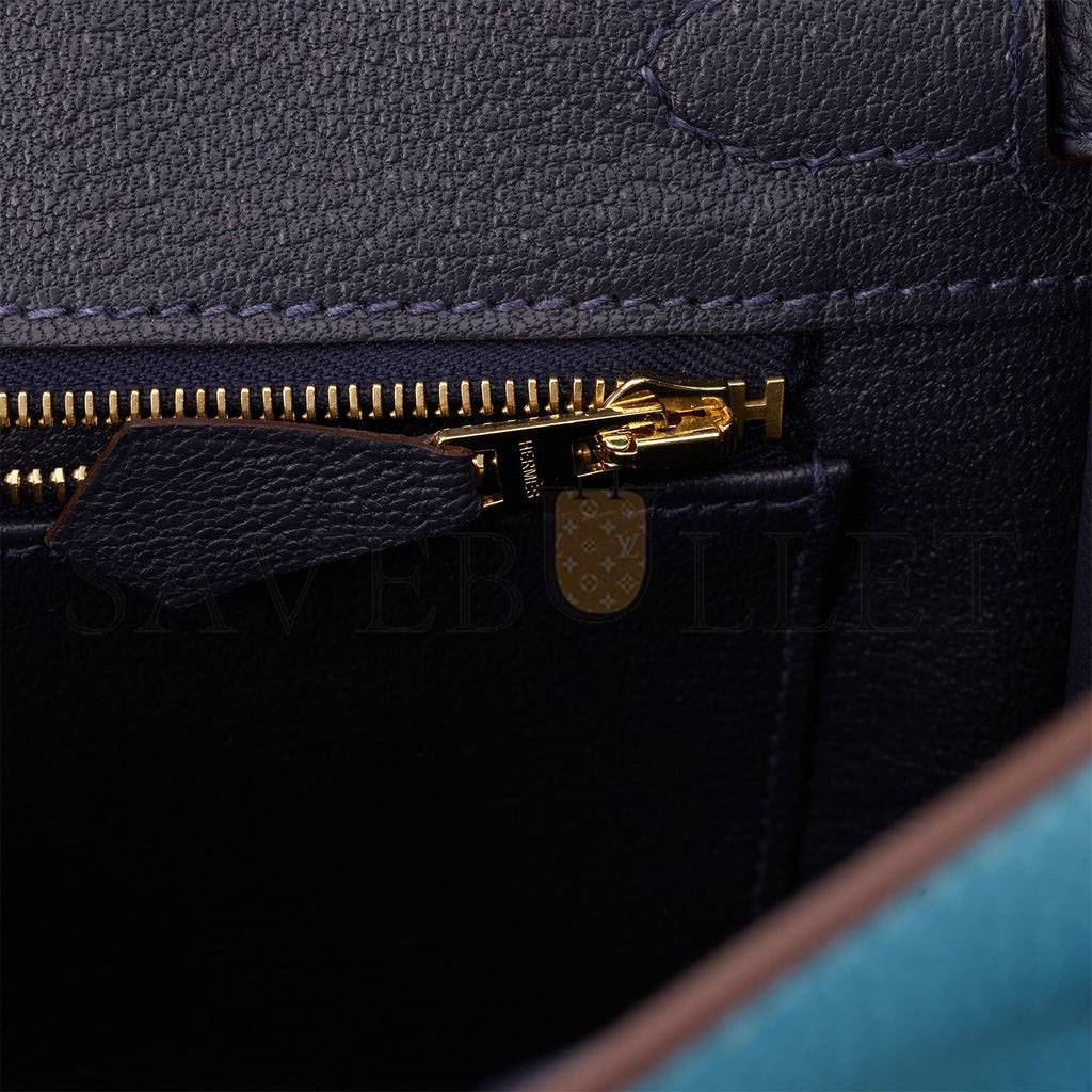 H**mes special order (hss) birkin 25 bleu du nord and bleu nuit togo permabrass hardware handmade (25cm)