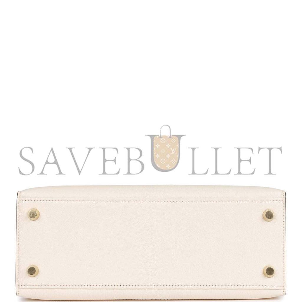 H**mes special order (hss) kelly sellier 25 nata verso epsom brushed gold hardware handmade (25*17*7cm)