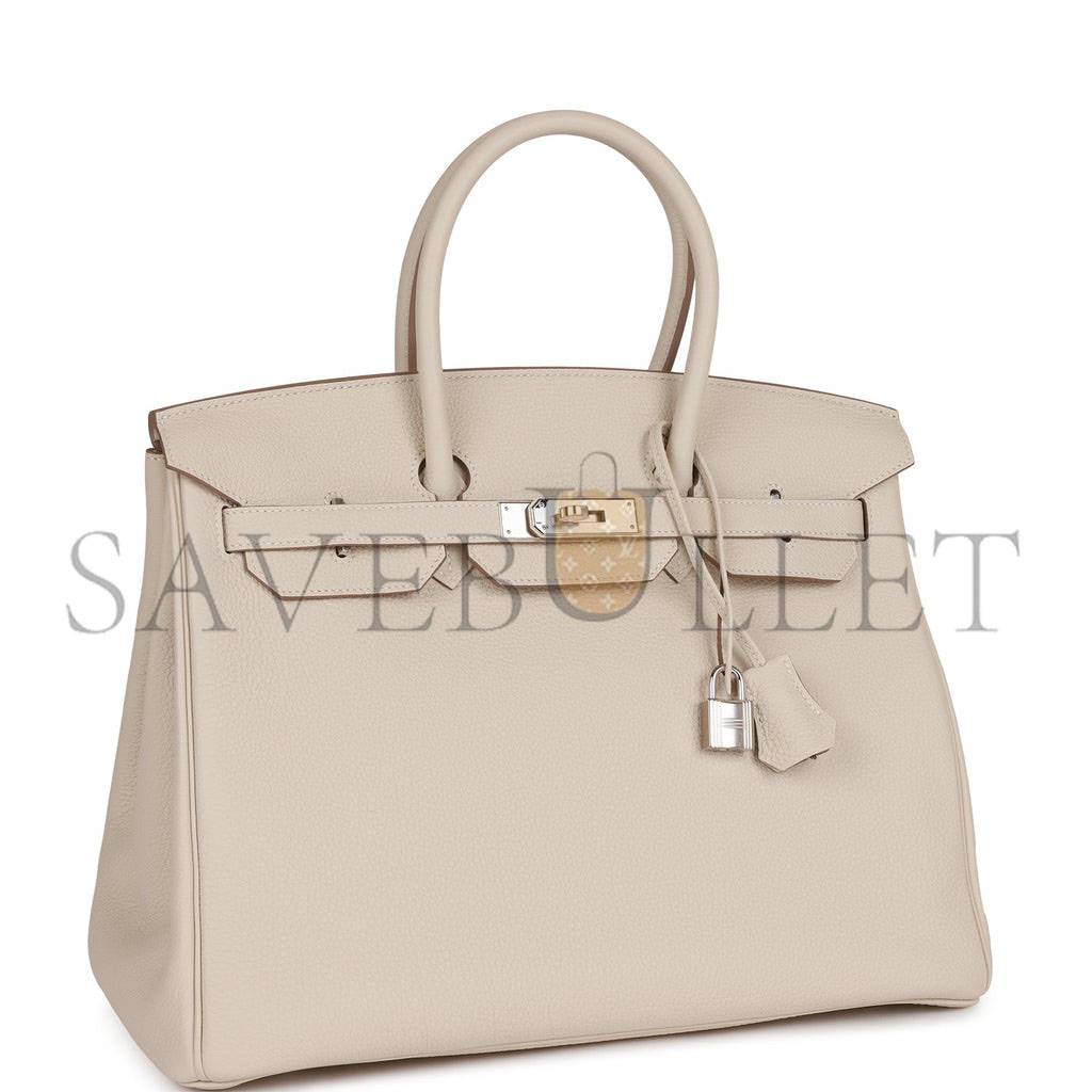 H**mes birkin 35 craie togo palladium hardware 39878406209630 (35cm)
