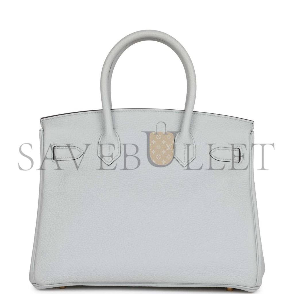 H**mes birkin 30 bleu pale clemence gold hardware (30cm)