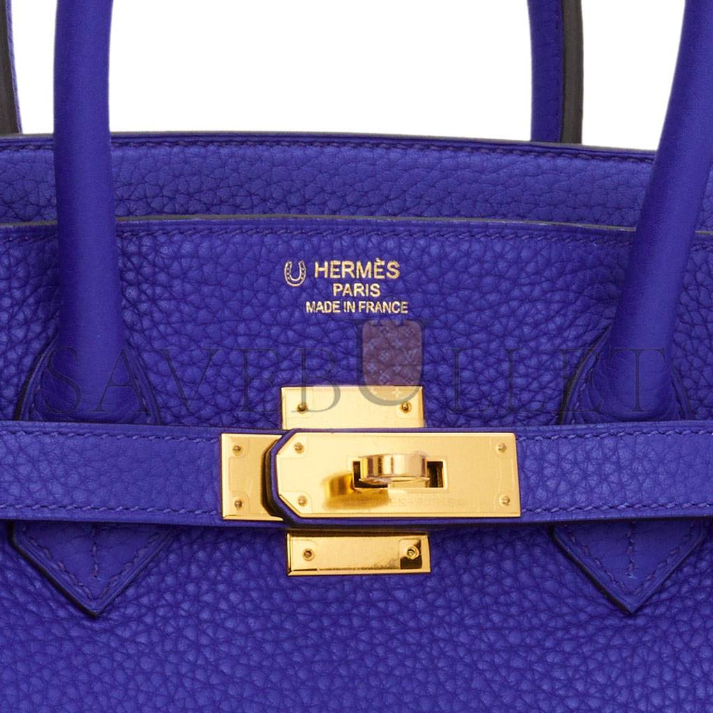 H**mes special order (hss) birkin 35 bleu electric verso clemence gold hardware (35*25*18cm)