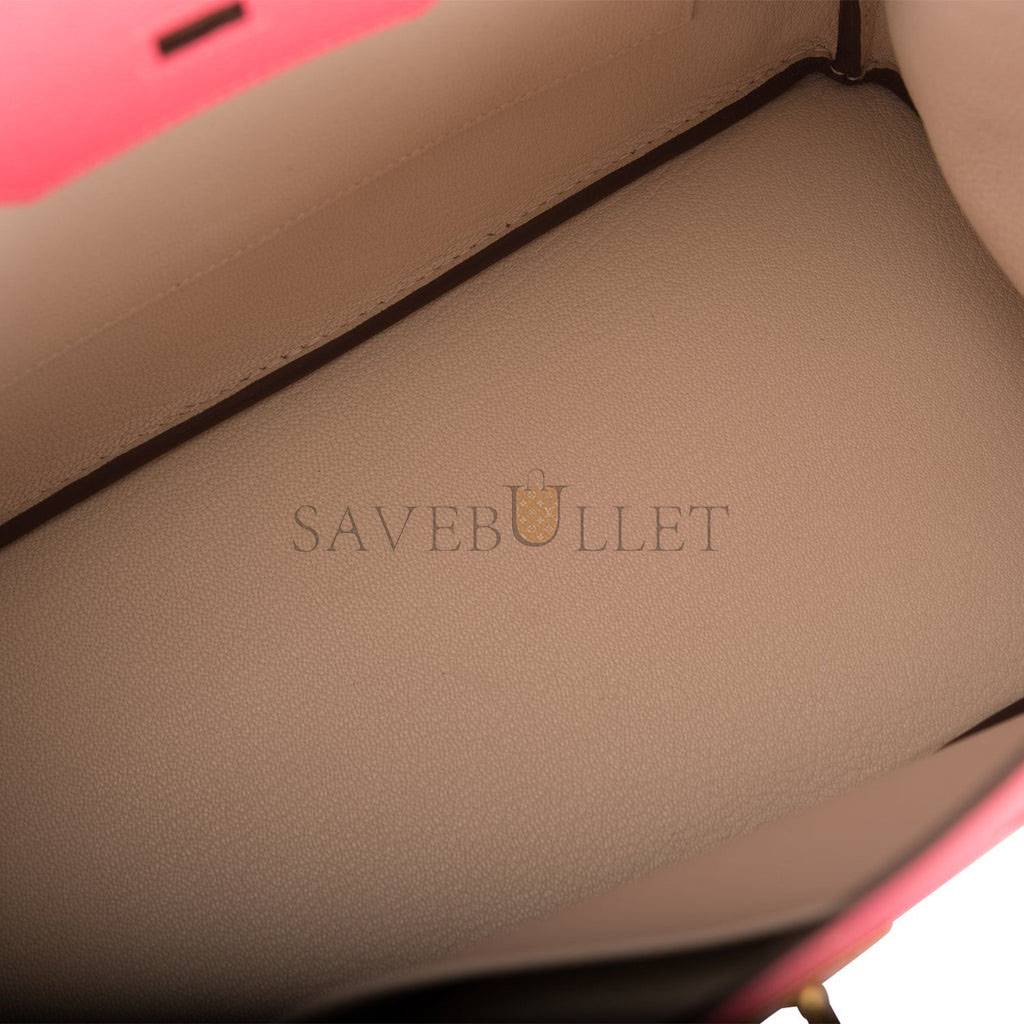 H**mes special order (hss) birkin 30 craie and rose azalee epsom brushed gold hardware ( 30cm*22*16cm)