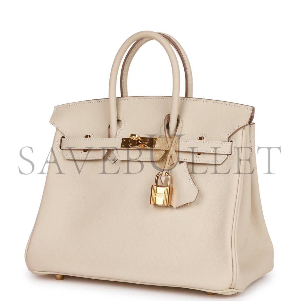 H**mes birkin 25 craie swift gold hardware handmade (25cm)