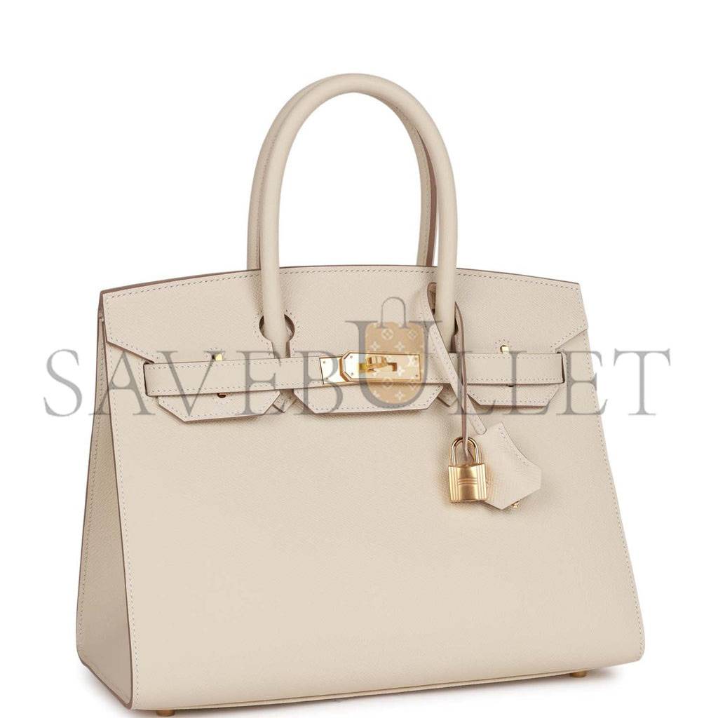 H**mes birkin sellier 30 craie epsom gold hardware 39873599111262 (30cm)