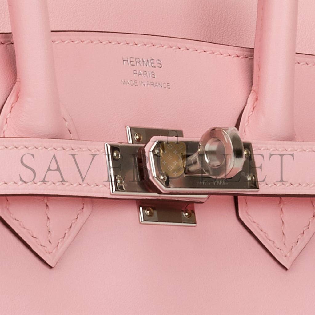 H**mes birkin 25 rose sakura jonathan palladium hardware handmade (25cm)