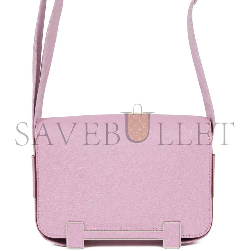 H**mes geta mauve sylvestre chevre palladium hardware (20.3*14*6.4cm)