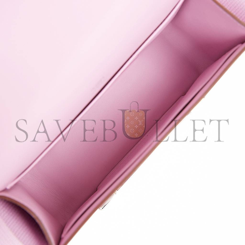 H**mes geta mauve sylvestre chevre palladium hardware (20.3*14*6.4cm)