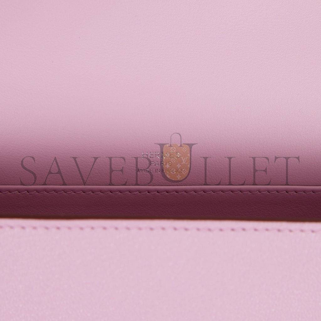 H**mes geta mauve sylvestre chevre palladium hardware (20.3*14*6.4cm)