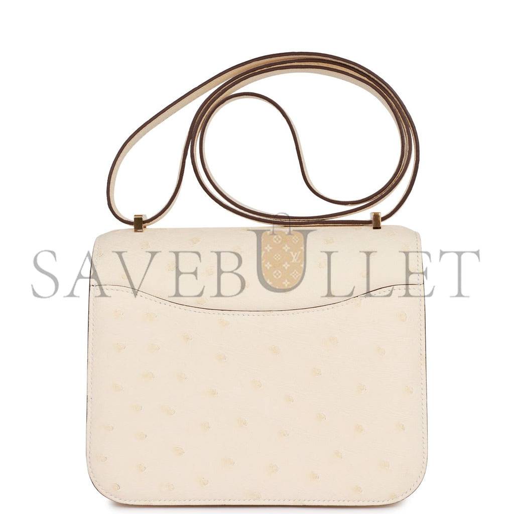 H**mes constance 18 nata ostrich gold hardware 39861962506334 (18cm)