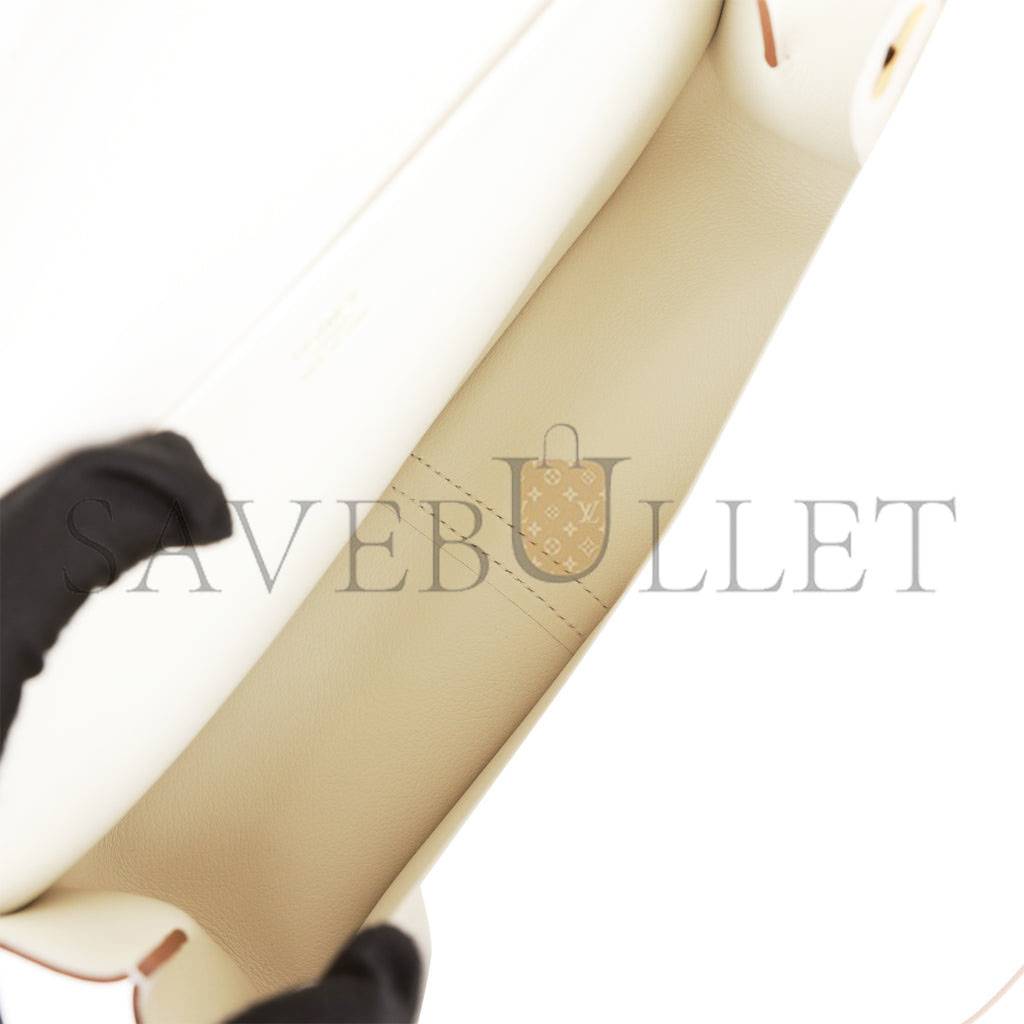 H**mes halzan 25 white evercolor gold hardware (25cm)