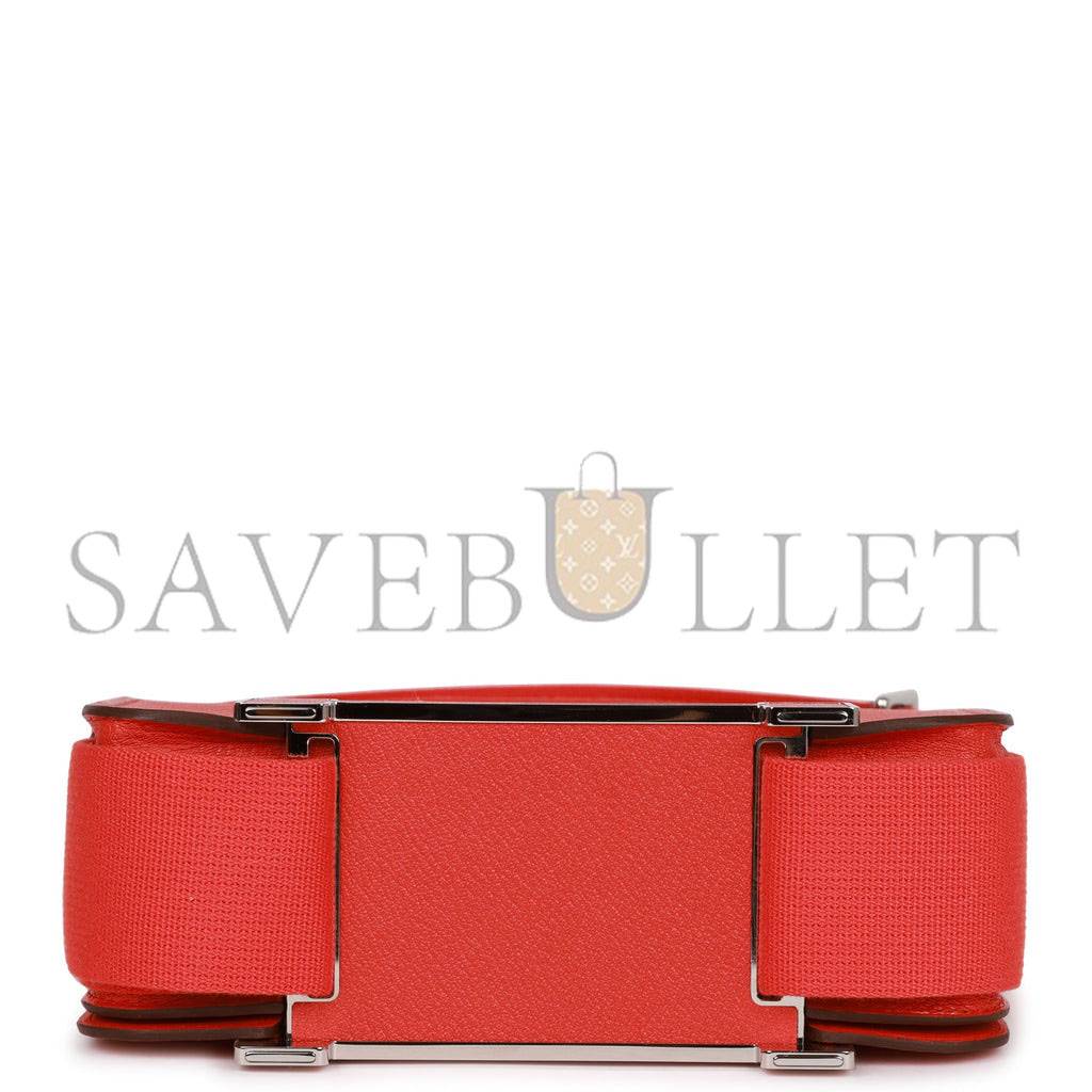 H**mes geta capucine chevre palladium hardware (20.3*14*6.4cm)