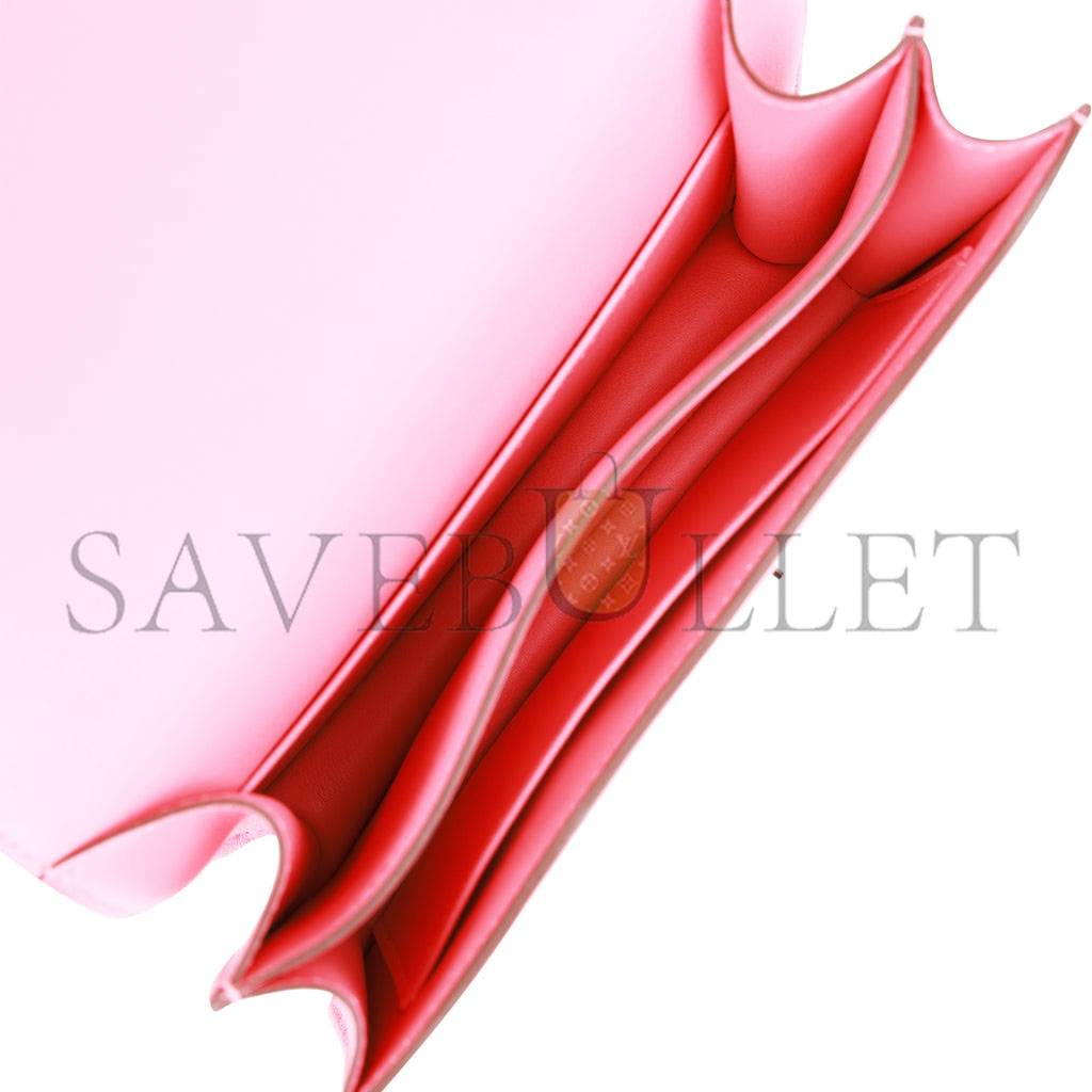 H**mes constance 18 rose azalee swift palladium hardware 39827910099038 (18cm)