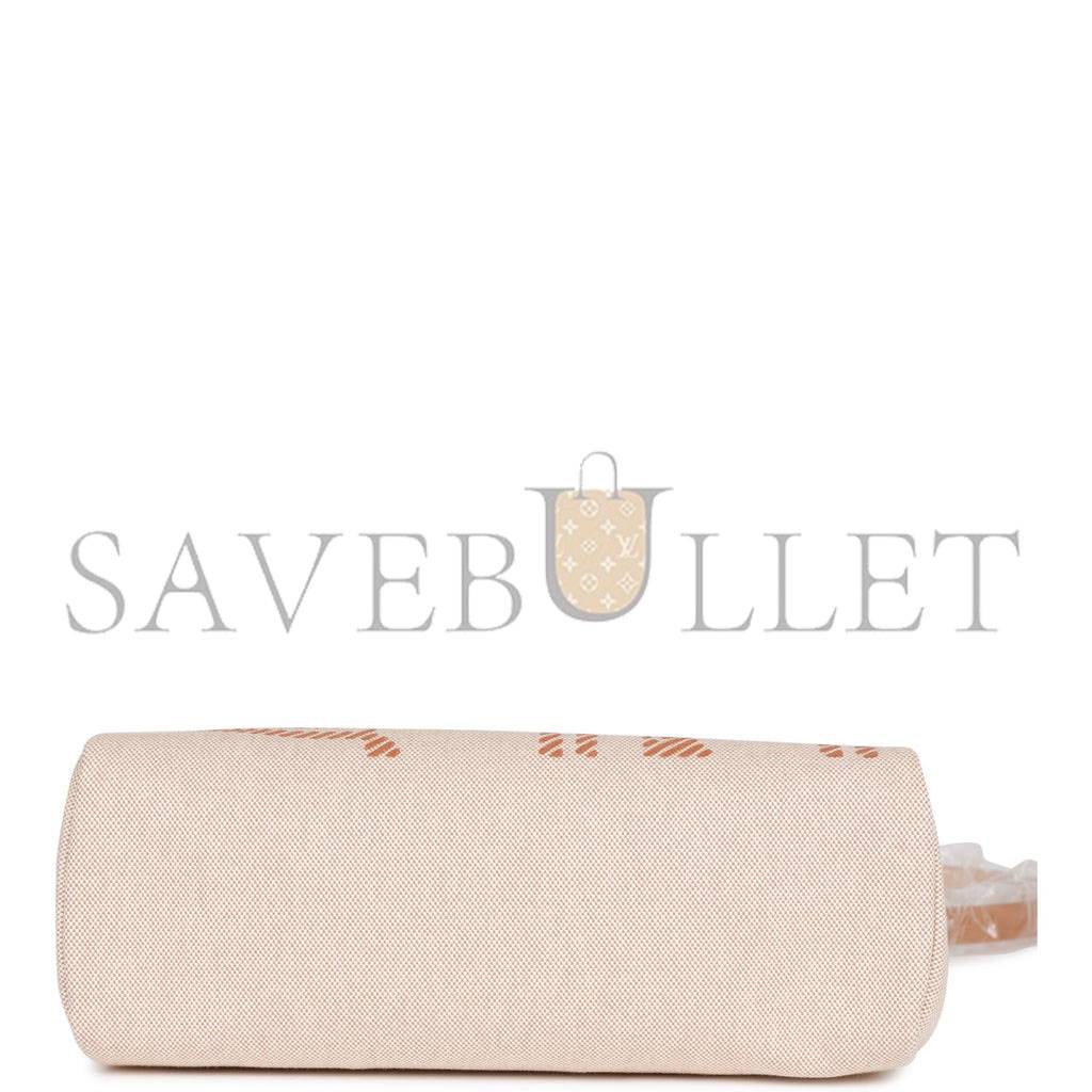 H**mes herbag zip pm 31 brides de gala toile h berline natural sable palladium hardware(30*27*11cm)