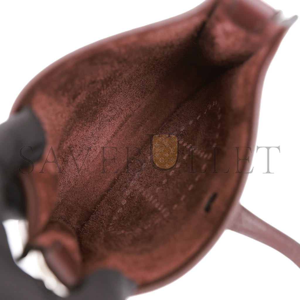 H**mes evelyne tpm rouge sellier clemence palladium hardware (17cm)