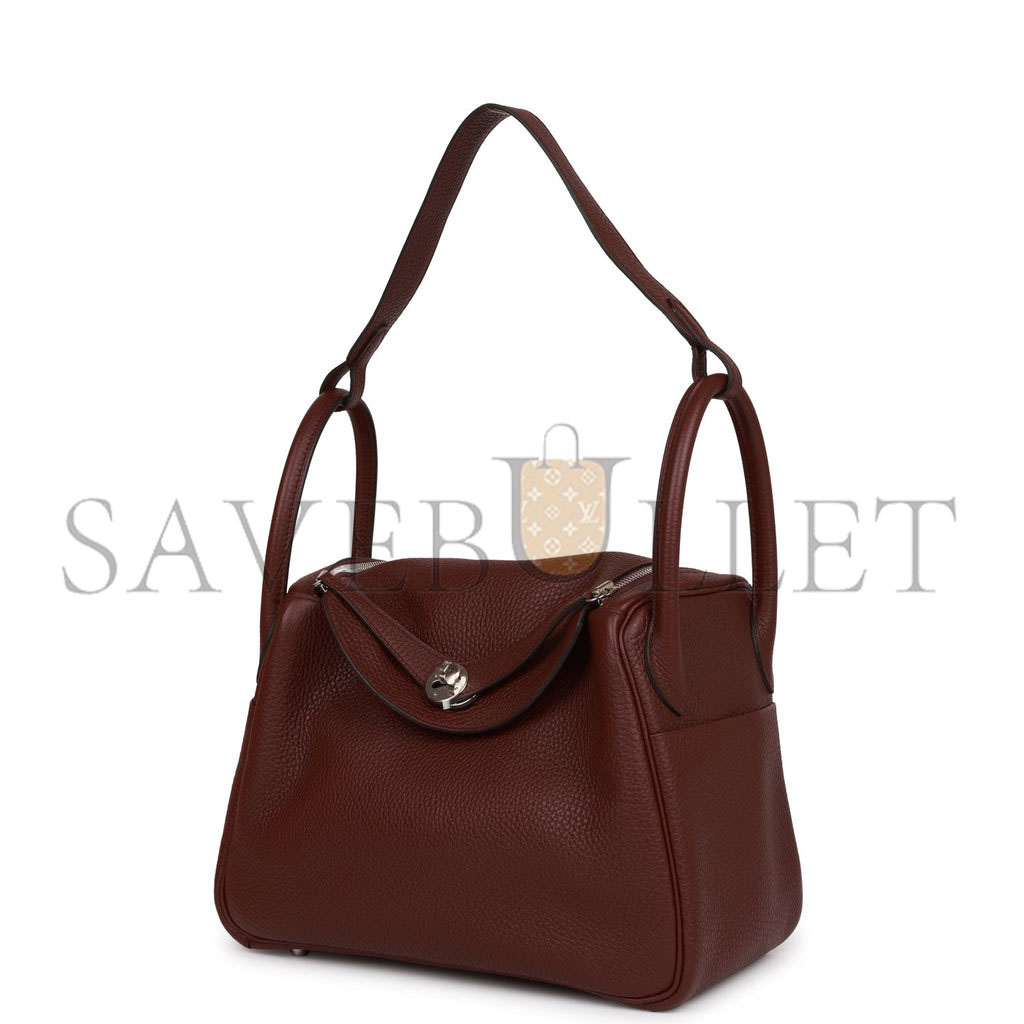 H**mes lindy 30 bordeaux clemence palladium hardware (30*19*16cm)