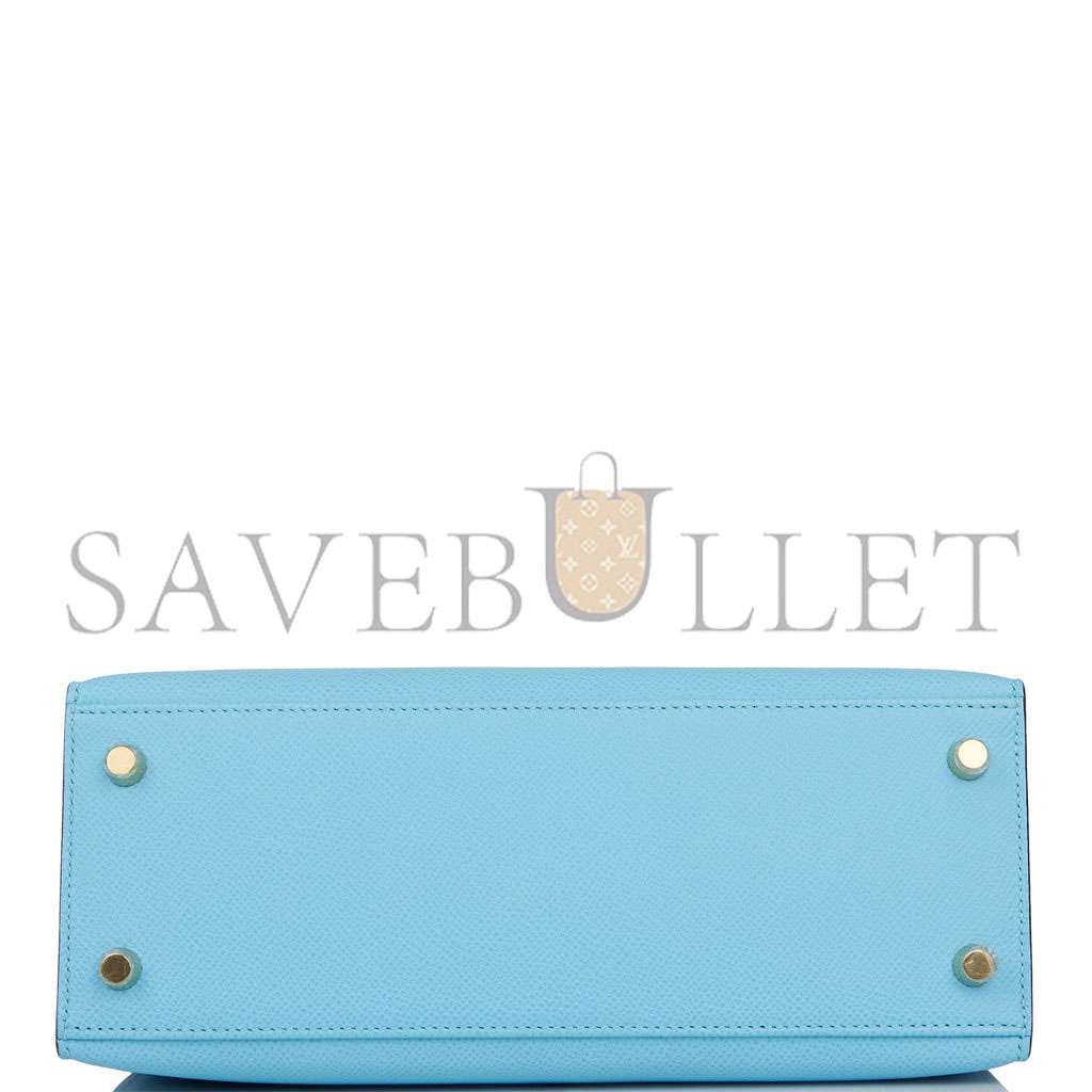 H**mes kelly sellier 25 celeste epsom gold hardware (25*17*7cm)