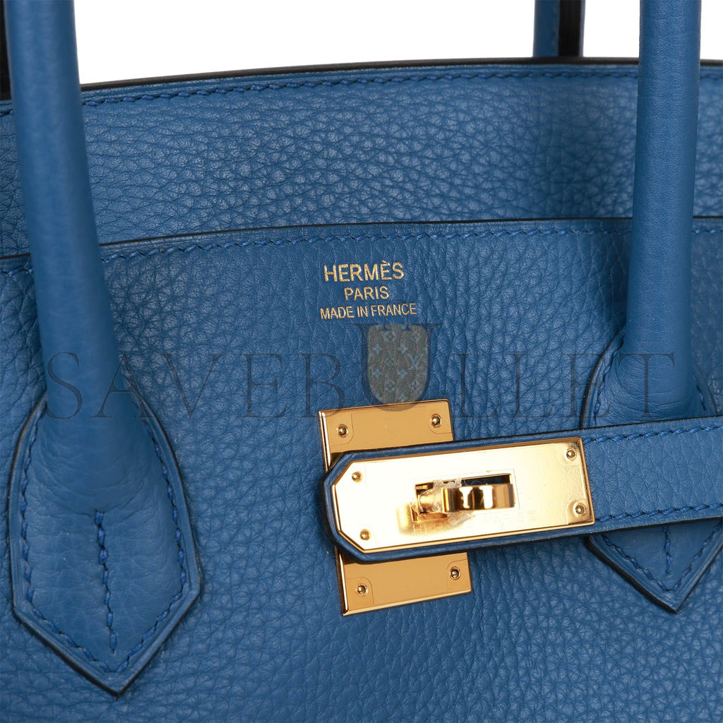 H**mes birkin 35 bleu agate togo gold hardware (35cm)