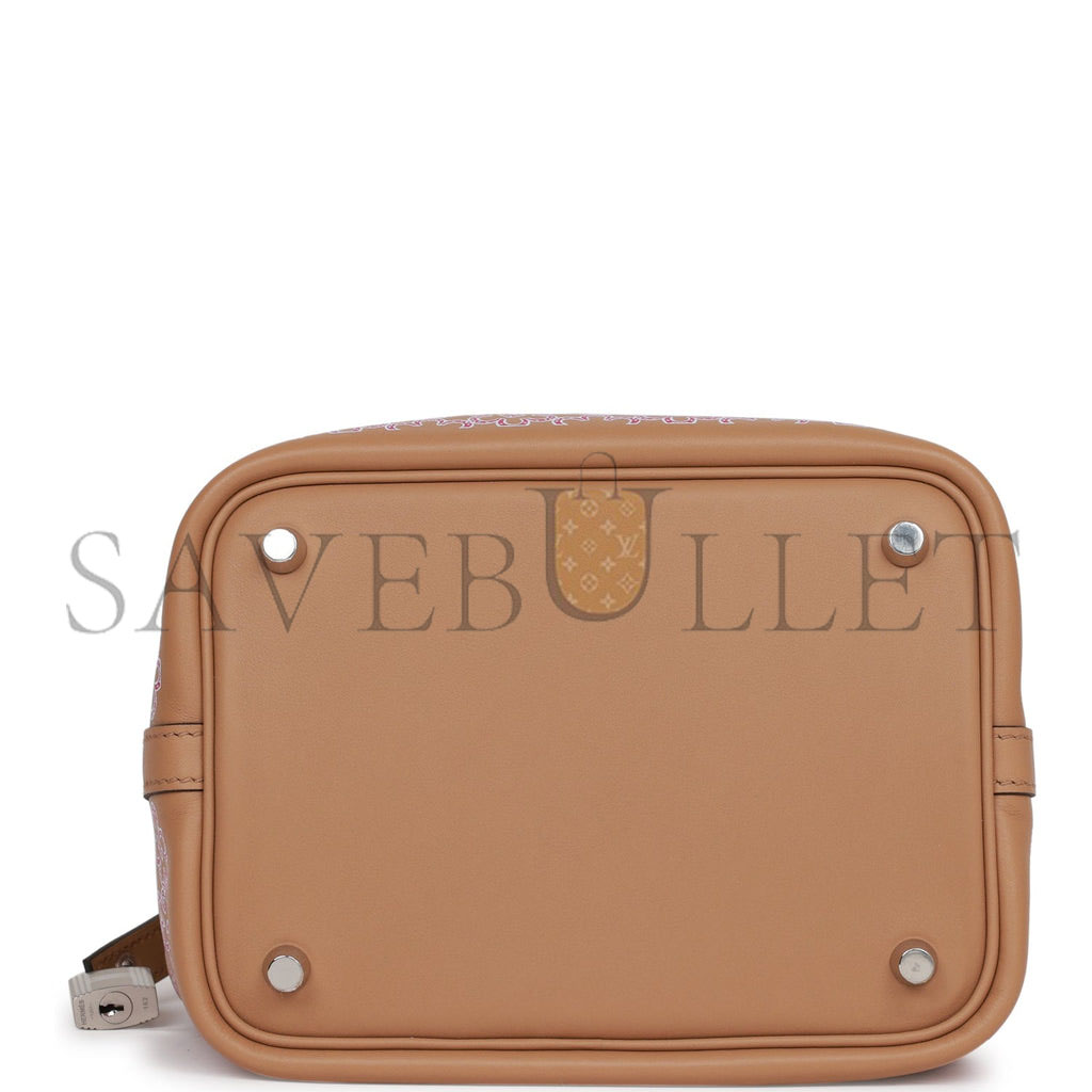 H**mes picotin lock 18 lucky daisy chai swift palladium hardware (18*13*18cm)