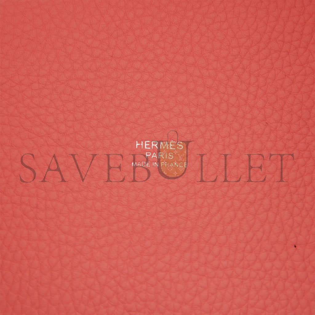 H**mes picotin lock 18 rose sakura clemence palladium hardware (18*13*18cm)