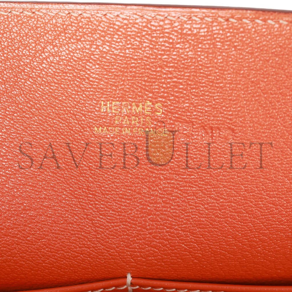 H**mes vintage H**mes kelly retourne 28 orange dalmatian buffalo gold hardware(28*22*10cm)