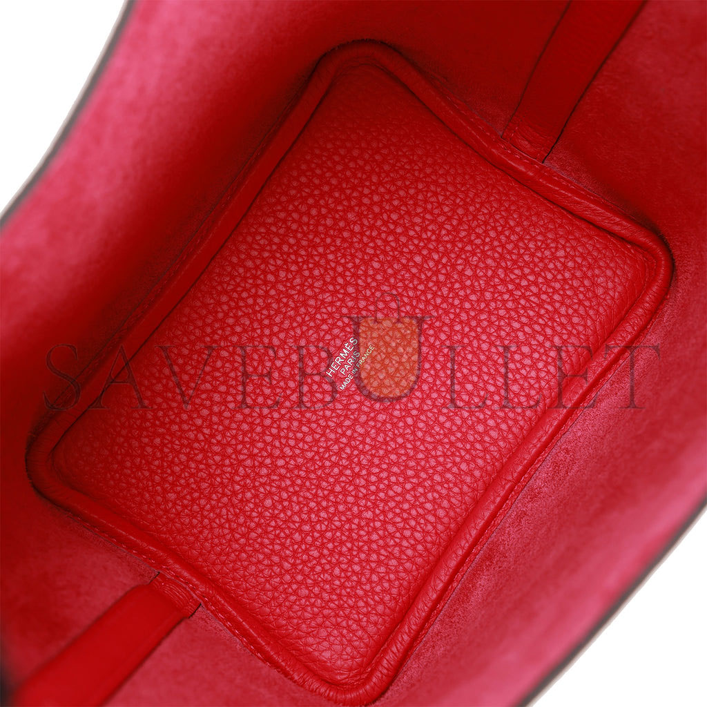 h**mes monoCh*0me picotin 18 rose mexico clemence pink hardware (18*12*19cm)