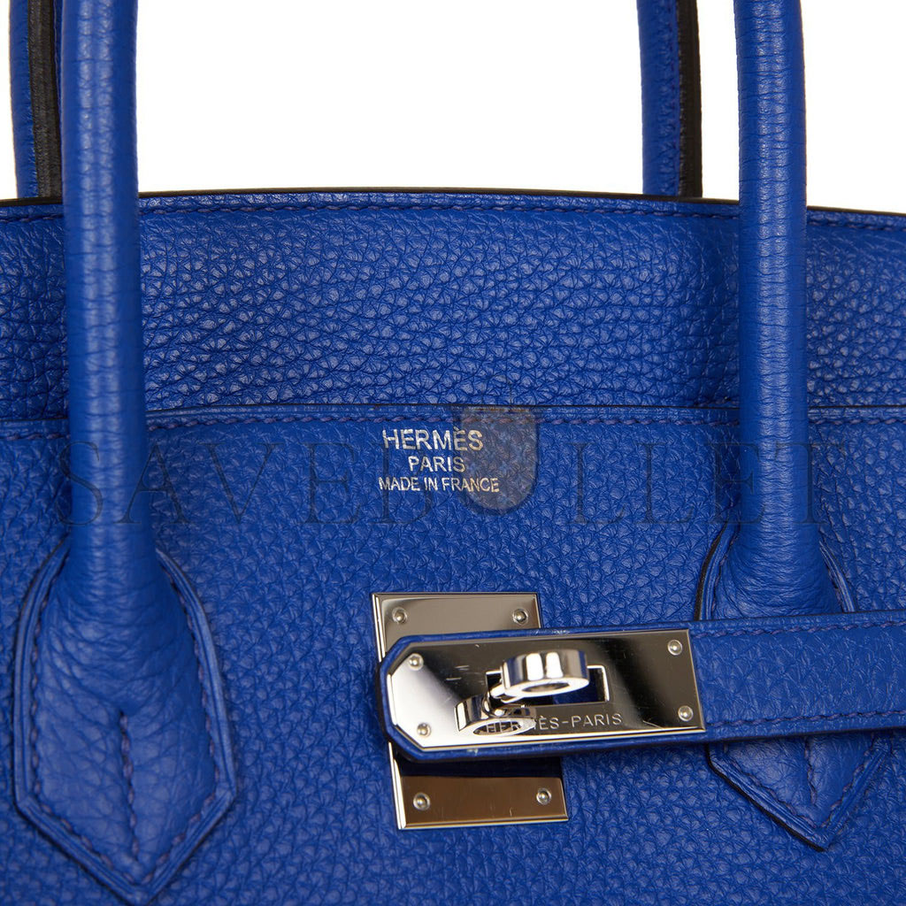H**mes birkin 35 bleu electric togo palladium hardware (35cm)