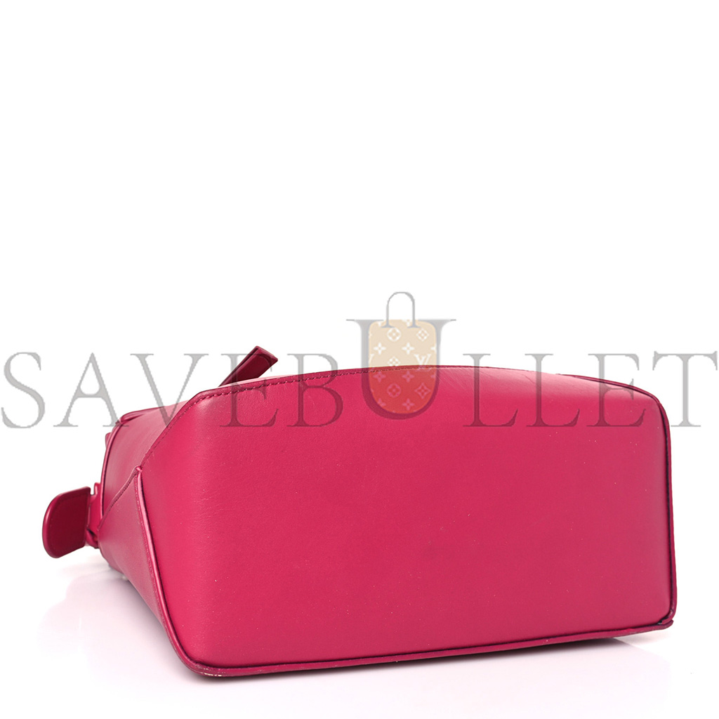 l*ew* satin calfskin monoCh*0me small puzzle edge bag ruby red glaze (24*16.5*10.5cm)