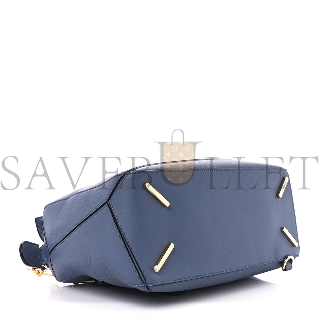l*ew* calfskin medium puzzle bag blue (29*19.5*14cm)